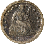 1850-O Seated Liberty Dime