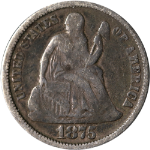 1875-P Seated Liberty Dime