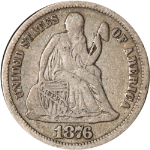 1876-P Seated Liberty Dime