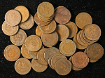 1883 Indian Cents - Worn - 40pc Bulk Lot