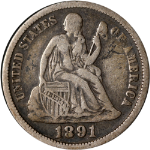 1891-O Seated Liberty Dime