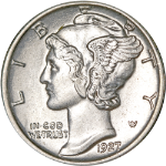 1927-P Mercury Dime - Full Split Bands