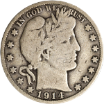 1914-S Barber Half Dollar