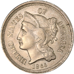 1865 Three (3) Cent Nickel