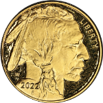 2022-W Buffalo Gold $50 Proof - Blemish Reverse - Cap Only