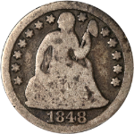 1848-P Seated Liberty Dime