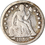 1853-P Seated Liberty Dime