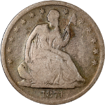 1871-S Seated Half Dollar