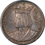 1893 Isabella Commem Quarter PCGS MS64 Great Eye Appeal Strong Strike