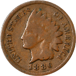 1886 Type 2 Indian Cent