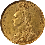 1892 Great Britain Gold Half Sovereign Victoria ANACS XF45 Cleaned