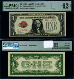 FR. 1500 $1 1928 Legal Tender A-A Block PMG CU62 EPQ