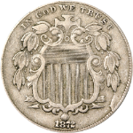 1872 Shield Nickel - Choice+