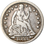 1858-P Seated Liberty Dime