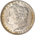 1883-O Morgan Silver Dollar - Pretty Rainbow Toning