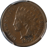 1877 Indian Cent CAC Sticker PCGS VF35 Key Date Superb Eye Appeal Nice Strike