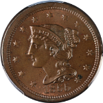 1855 Large Cent Upright 55 PCGS MS64 BN Superb Eye Appeal Strong Strike