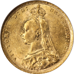 1888-S Australia Gold Sovereign Victoria ANACS MS61