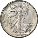 1939-D Walking Liberty Half PCGS MS67 Superb Eye Appeal Strong Strike