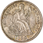 1890-P Seated Liberty Dime