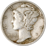 1920-D Mercury Dime - Choice