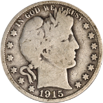 1915-P Barber Half Dollar