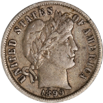 1899-P Barber Dime