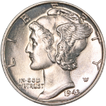 1943-P Mercury Dime