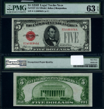 FR. 1527 $5 1928-B Legal Tender E-A Block Choice PMG CU63 EPQ