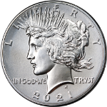 2021 Peace Silver Dollar - OGP COA - STOCK