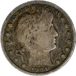 1904-P Barber Half Dollar