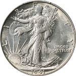 1941-S Walking Liberty Half PCGS MS65 Great Eye Appeal Nice Strike Nice Luster