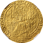 (1364-1380) France Gold F&#39;Pied King Charles V FR-284 NGC AU55