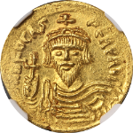 Byzantine Empire Gold Solidus Phocas AD602-610 NGC Choice AU