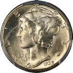 1939-D Mercury Dime PCGS MS65 FB Fantastic Luster Strong Strike