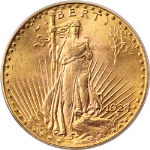 1924-P Saint-Gaudens OGH Gold $20 PCGS MS65 Superb Eye Appeal Strong Strike