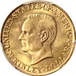 1917 McKinley Commemorative Gold $1 PCGS MS65 Superb Eye Appeal Strong Strike