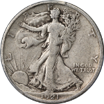 1921-S Walking Liberty Half PCGS F12 Great Eye Appeal Nice Strike