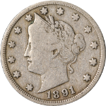 1891 Liberty V Nickel