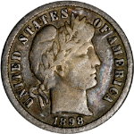 1898-O Barber Dime