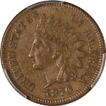 1870 Indian Cent PCGS AU55 Superb Eye Appeal Strong Strike