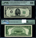 FR. 1961 EWi $5 1950 Federal Reserve Note Richmond E-A Block Gem PMG CU66 EPQ