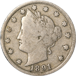 1891 Liberty V Nickel