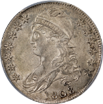 1808/7 Bust Half Dollar CAC Sticker PCGS AU55 Superb Eye Appeal Strong Strike