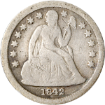 1842-P Seated Liberty Dime