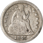 1845-P Seated Liberty Dime