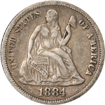 1884-P Seated Liberty Dime