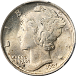 1921-P Mercury Dime CAC Sticker PCGS MS64FB Key Date Superb Eye Appeal