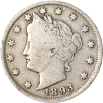 1893 Liberty V Nickel