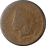 1877 Indian Cent Nice AG/G Key Date Nice Eye Appeal Nice Strike